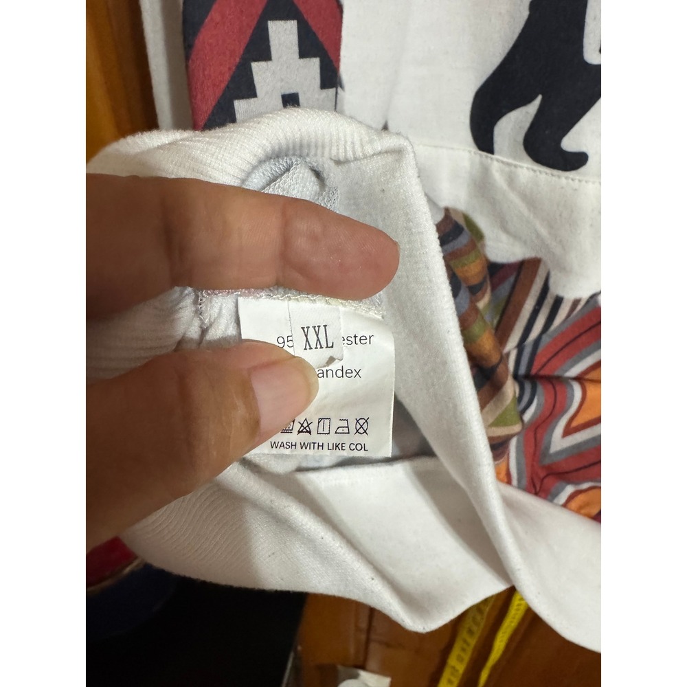 Mama Bear Graphic Hoodie Southwestern Print White XXL Sweatshirt